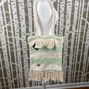 Altos de Chavon Woven Fringed Trim Market Tote